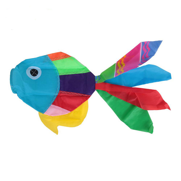 New 70cm Length Multicolor 3D Kites Cute Fish-type Fly Tail Kite Tails Kite Accessory Easy Control Flying Kite for Outdoor Fun