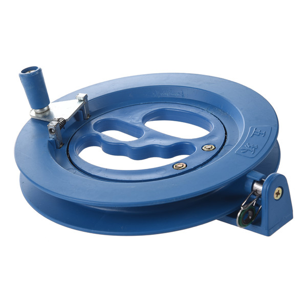 Wholesale- New Blue Outdoor Kite Tool Ballbearing Blue Plastic Reel Line Winder