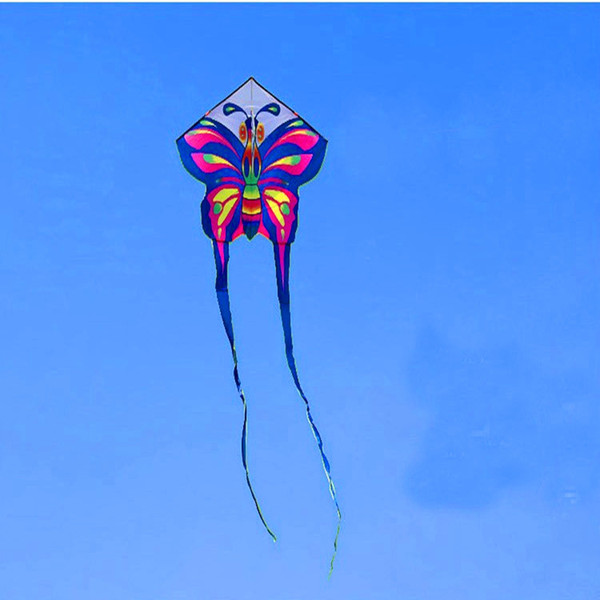 high quality 10pcs/lot butterfly kite various colors choose with handle line outdoor toys kite flying toys resin