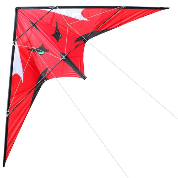 Outdoor Fun Sports NEW 48 Inch Dual Line Stunt Kites / RED Kite With Handle And Line Good Flying