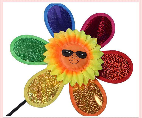 Colorful sequins smiley faces single plastic windmills,scenic parks are selling well, children's toys, kites windmill