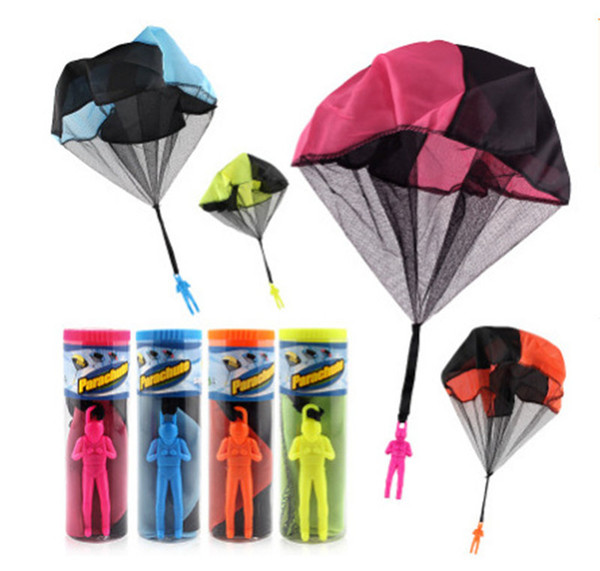 NEW Hand Throwing Kids Mini Play Parachute Toy Soldier Outdoor Sports Children's Educational Toys Outdoor Toys Candy Color