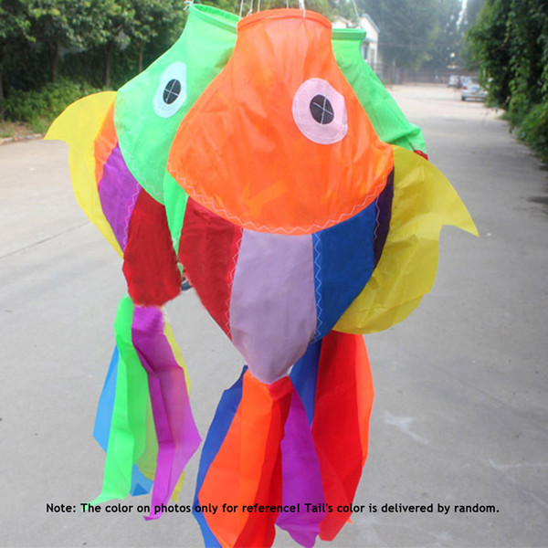 70cm Length Multicolor 3D Kites Cute Fish-type Kite Fly Tail Kite Tails Ripstop Sail Kite Accessorrey Outdoor fun toys for kids