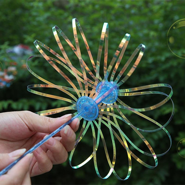 Wholesale-1Pc Funny Plastic Colorful Outdoor Soap Bubble Shook Stick Blowing Play Juggle Amused Active Wands Toys Gifts for Children Kids