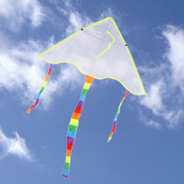 Wholesale- DIY Painting Kite Foldable Outdoor Beach Kite Children Kids Sport Funny Toys Colorful Kite Flying