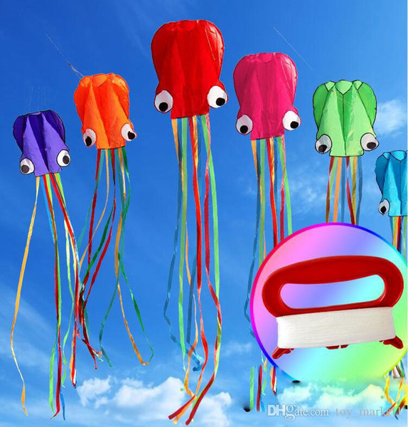 3D 4m single Line Stunt red Parafoil Octopus POWER Sport Kite outdoor toy