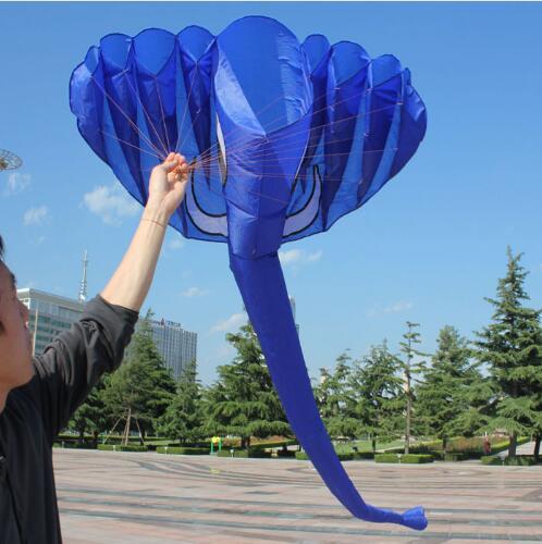 380*200cm High Quality 3D Elephant Kite Soft Frameless Kite Single Line Kite Outdoor toy Huge Animal Kites 3 colors