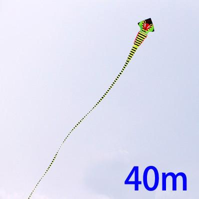 high quality 40m cobra kite with handle line super snake kite whole flying toys parafoil chinese dragon