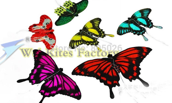 free shipping high quality mini handmade butterfly kite with handle line easy flying higher outdoor toys flying pocket kite wei