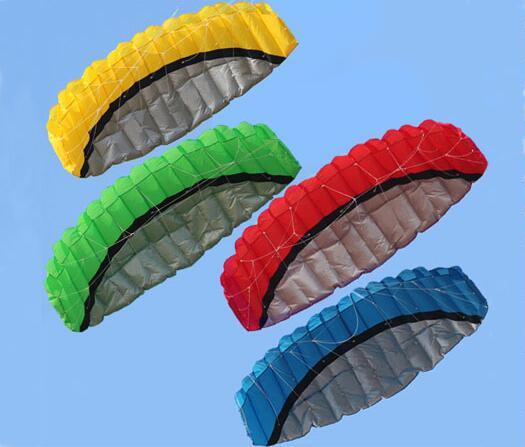 Free Shipping High Quality 2.5m Dual Line 4 Colors Parafoil Parachute Sports Beach Kite Easy to Fly