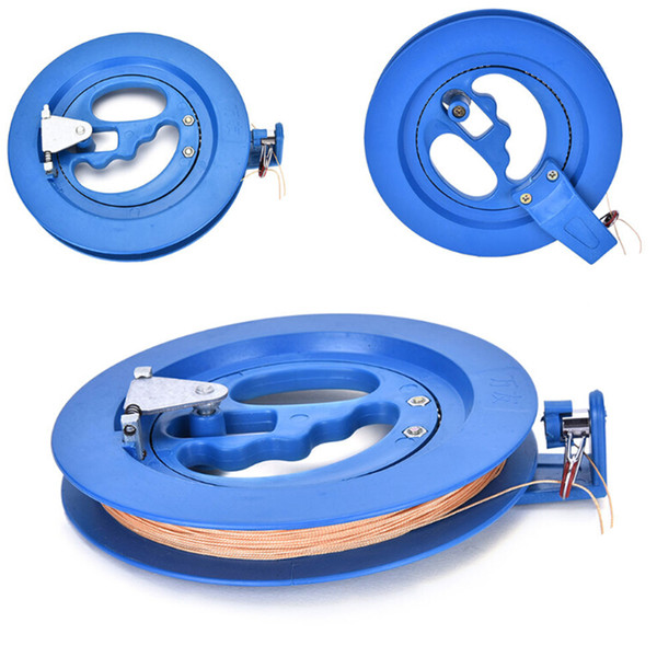 Diameter Plastic+Polyester Beach Kite Flying String Line Reel Grip Wheel Winder Ballbearing Handle Tool + 100M Line 1PC 15.5cm