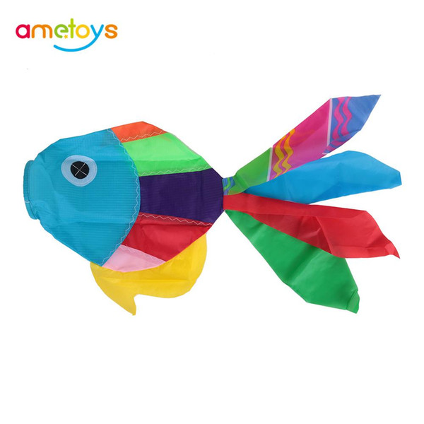 New 70cm Length Multicolor 3D Kites Cute Fish-type Fly Tail Kite Tails Kite Accessory Easy Control Flying for Outdoor Fun