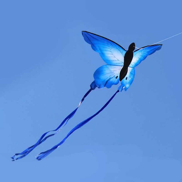 Beautiful Blue Butterfly Kite Kids Toy Outdoor Fun Sports Children Gift With 100m Line