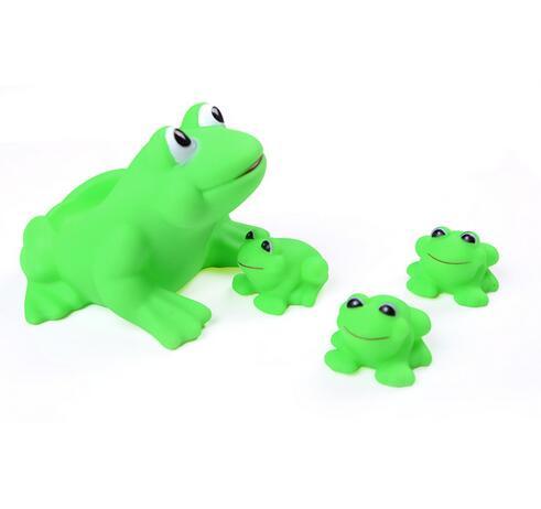 Baby bath toy squeeze sound Waterplay rubber green bath toy Frog cartoon pool tub swim animal Brinquedo Bathroom float squeaky