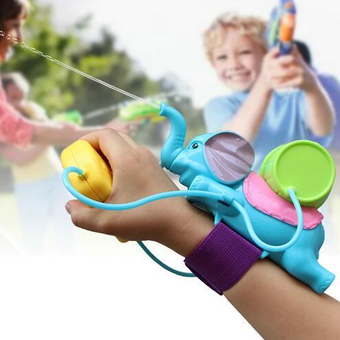 3pcs/lot Blasts Up To 8 Meters Children Water Gun Play Fun Game Kid Bauble Animal Blue Elephant Toy Wrist Water Blaste Fight with Friend