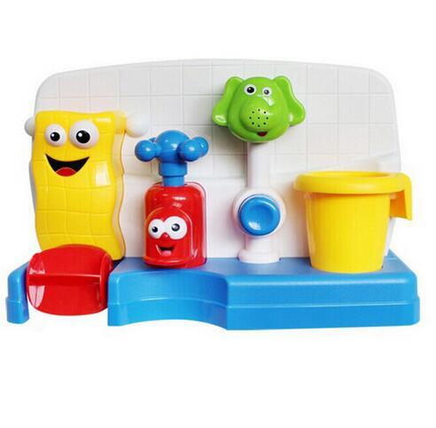 High Qualtiy Baby Bath Toys Play Taps/Buttressed Automatic Spout Play Taps Spray Shower Baby Gifts Play Water