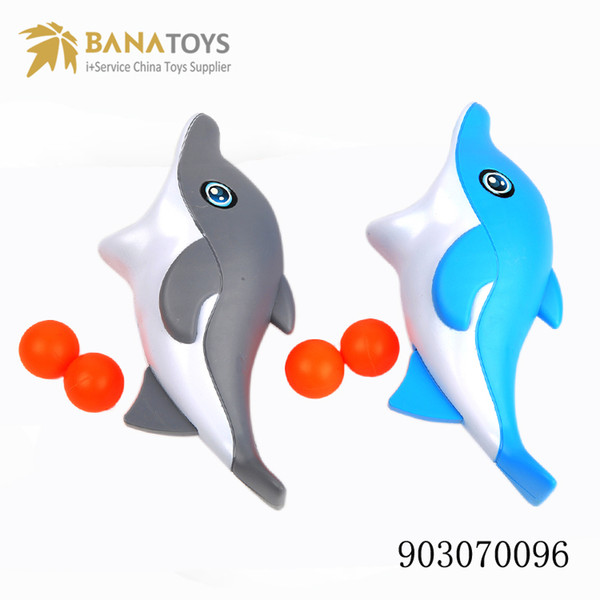 Fun water sports game catch ball toy cute 2 color dolphin toy and ball give kids the best birthday present kid bathing toys