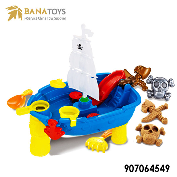 Plastic Pirates Boat Outdoor Beach Toy Sand and Water Game Creativity Developing Structures Unisex Children Toys