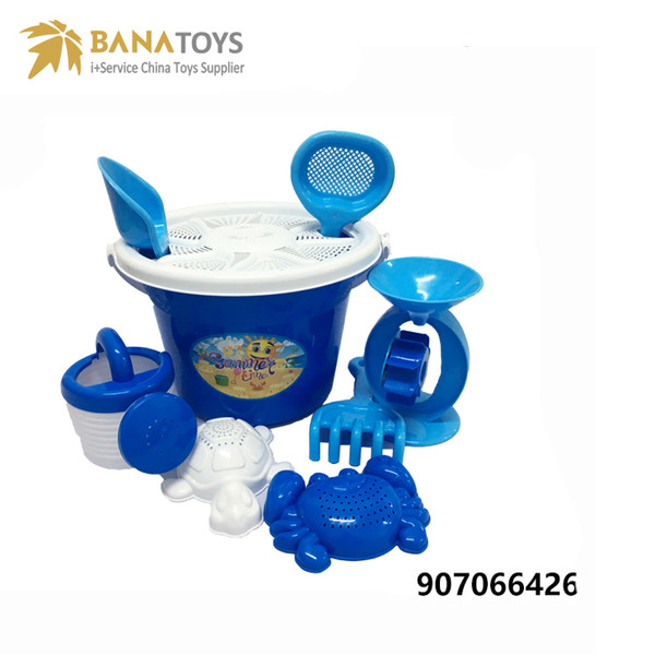 Summer outdoor hourglass bucket play set beach toys fun water beach toys Children's cute mini beach toy set Free Shipping