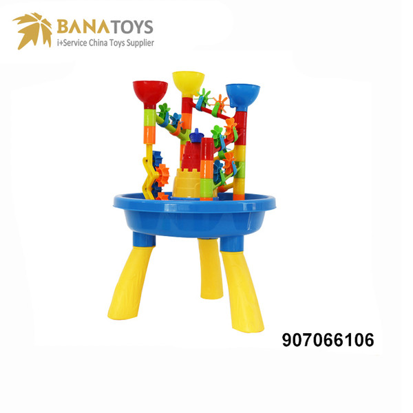 Summer outdoor beach toys table and water table multi-person toy set fun sand table toys set for kids