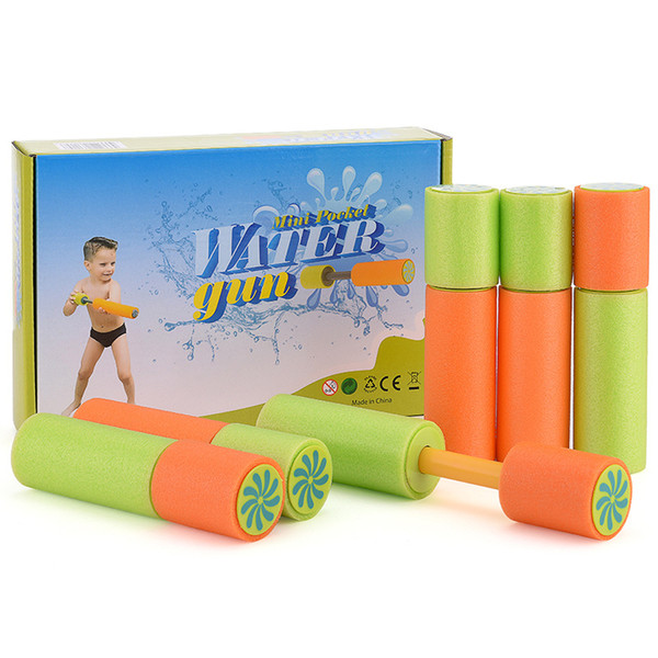 Most Popular Children Outdoor Water Toy Mini EVA Pocket Water Gun(6pcs packaged in gift box) DHL 