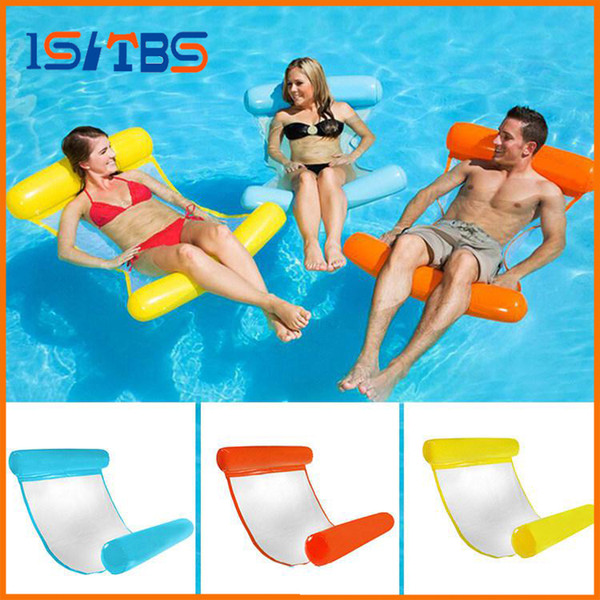130*73cm Folding lounge chair floating Inflatable Water Swimming Toy for Adult Pool Rafts Swimming Inflatable Toys Gift