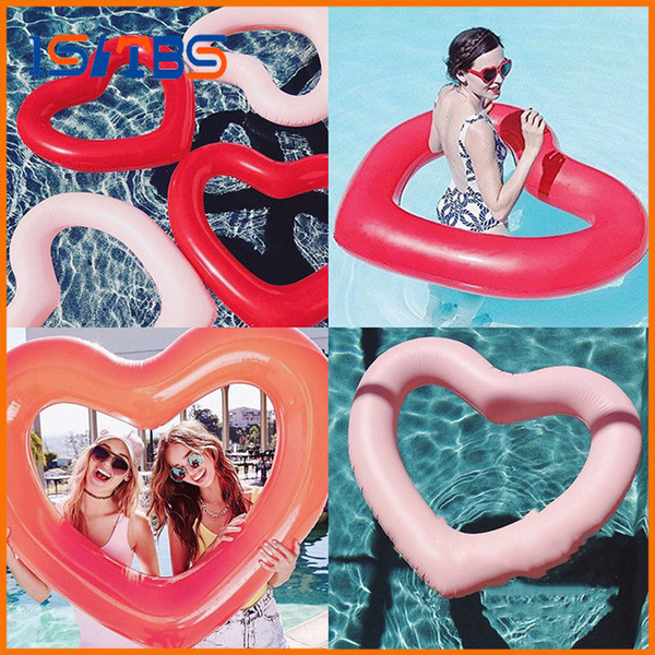 Inflatable Heart-shaped Circle Air Mattress Swimming Pool Float Swim Ring Seat Boat Raft Summer Water Fun Pool Toys