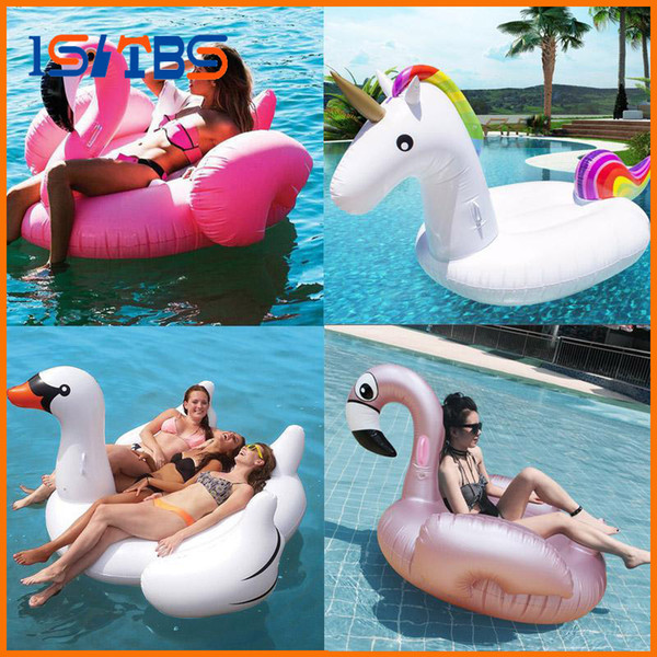 Giant Flamingo/Unicorn/Swan Pool Float Ride-On Air Mattresses Adult Children Swimming Ring Summer Water Party Inflatable Toys