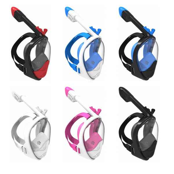 6 Colors Underwater Diving Mask Snorkel Set Swimming Training Scuba Full Face Snorkeling Mask Anti Fog With Camera Stand kids toys