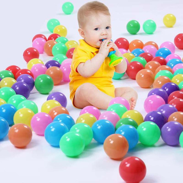 100 pieces 5cm thick eco-friendly marine ball baby bath ball children outdoor toy ball wave balls multicolor