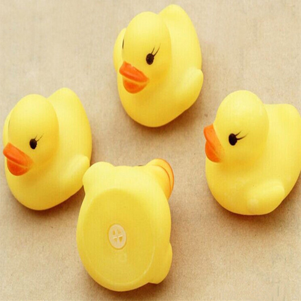 Cheap wholeslea Baby Bath Water Toy Yellow Duck Toys Sounds Yellow Rubber Ducks Kids Bathe Swiming Beach Gifts