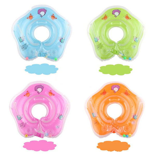 0-2T PVC Baby Infant Newborn Swim Swimming Neck Float Inflatable Ring Safety Circle 4 Colors NC197