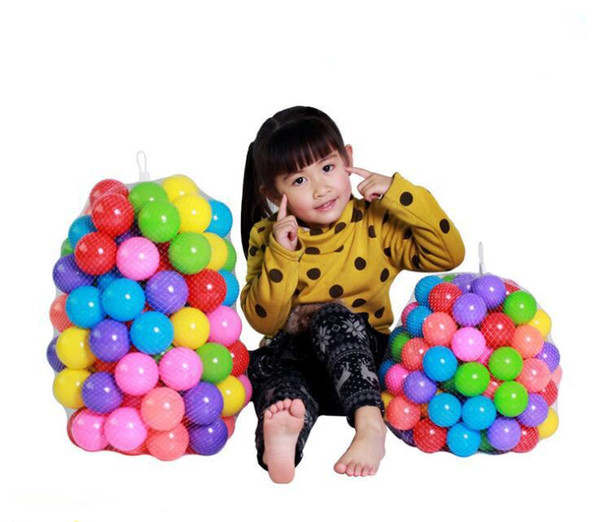 Children's marine ball toy 50pcs/lot Water Pool Ocean Wave Ball Mix Color Plastic Stress Air Ball Funny Baby Outdoor Toys