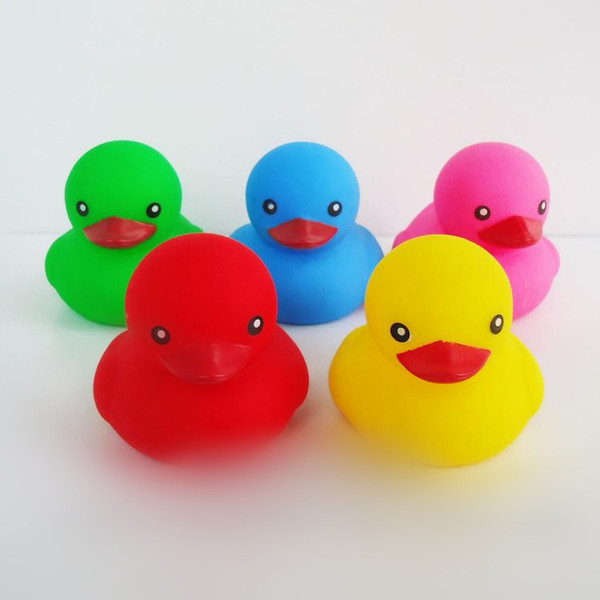 Colorful Ducks Baby Bath Water Duck Toy Sounds Mini Yellow Rubber Ducks Bath Small Duck Toy Children Swiming Beach Gifts High Quality