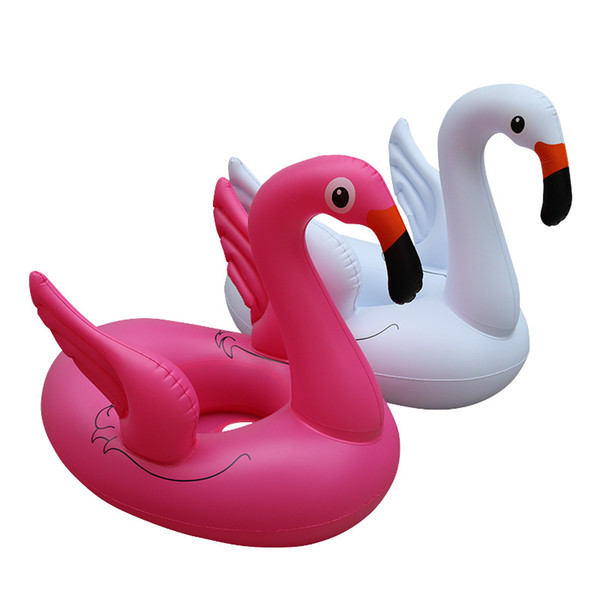 children Flamingo float swimming ring baby life buoy floating Inflatable water circle Pools want fun sand play Swan Beach toys AAA2043