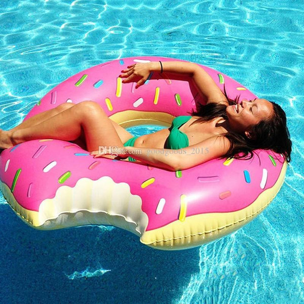 Fast Inflatable Donuts Swimming Laps Water Supplies 120cm Lifebuoy Inflatable Adult super-sized Thicken DHL F971