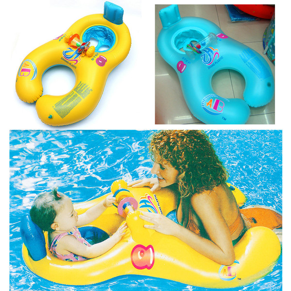 Inflatable Float Swim Ring Mother and Baby Summer Cartoon Swimming Seat Toddler Water Beach Bath Toys Fashion New