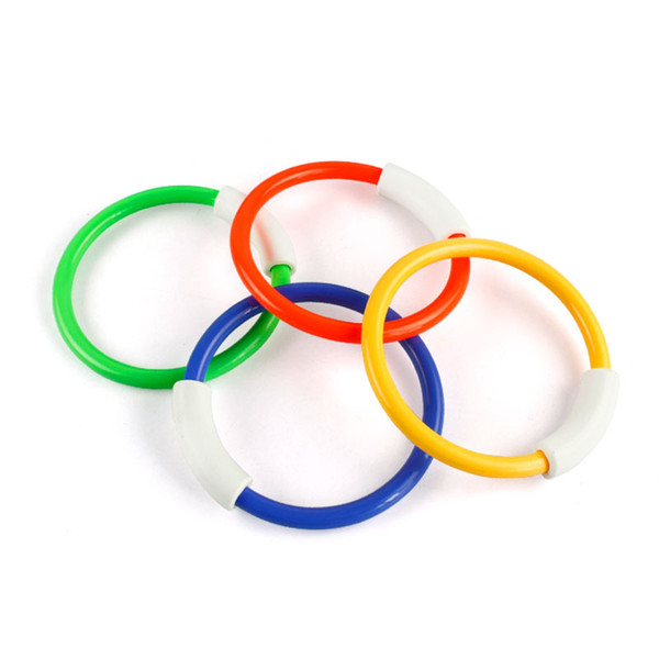 High Quality 4 Pcs/Set Child Kids Diving Ring Water Toys Underwater Swimming Pool Accessories Diving Buoys Four Loaded Throwing Toys