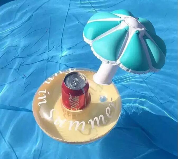 Inflatable mushroom Drink Holder Swan Cup Holder Outdoor Swimming Bath Kids Toys Water Floating Party Decorations