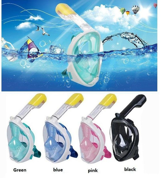 Underwater Diving Mask S/M L/XL Latest Snorkel Set Swimming Training Scuba mergulho full face snorkeling mask Anti Fog For Camera M0481
