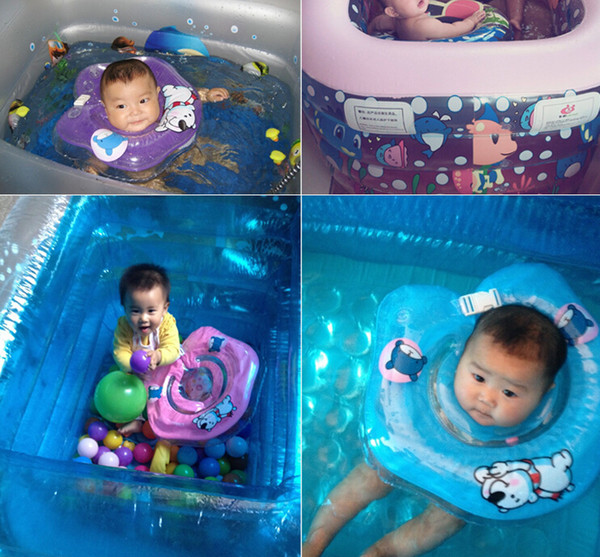 Cartoon baby swim ring New Multi-Function Baby Kid Aids Infant Swim Neck Float Inflatable Tube Swimming Ring Safety Random Color