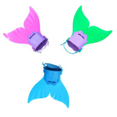 Adjustable Mermaid Swim Fin Diving Monofin Swimming Foot Flipper Mono Fin Fish Tail Swim Training For Kid Children Christmas Gifts