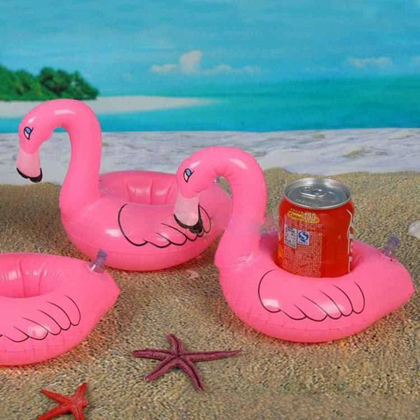 Pink Flamingo Floating Inflatable Drink holder Can Cell Phone Holder bottle holder kids Swimming Pool Bath Beach Toys