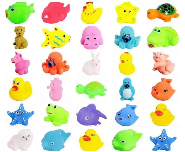 Promotion Sale Mini Rubber Ducks Animals Baby Bath Water Toys For Sale Kids Bath PVC Duck Animals With Sound Floating Duch