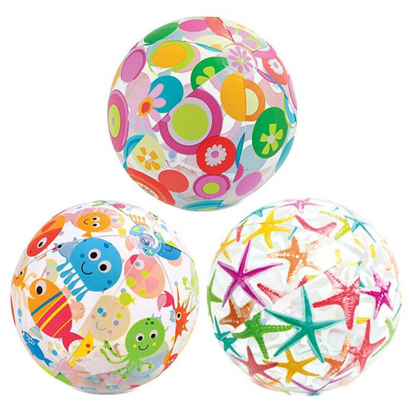 Inflatable PVC Beach Ball Swimming Pool Party Toy Beach Ball Adult Children Sand Play Water Fun Toys stars fish Beach Ball 100pcs KKA1899