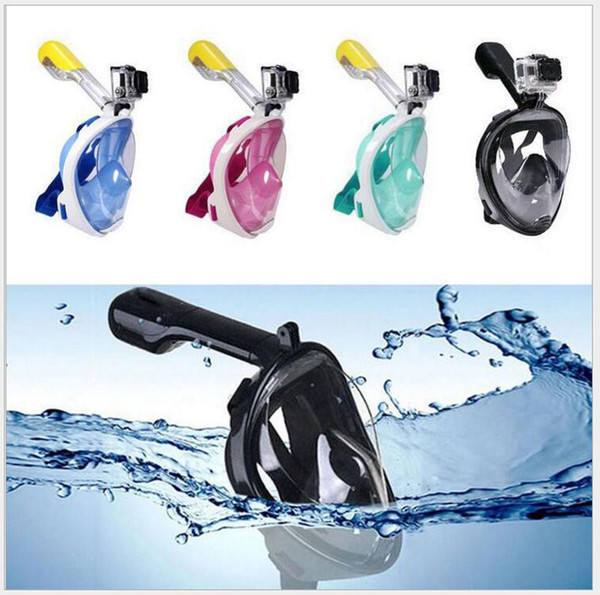 4 Color Summer Underwater Diving Mask Snorkel Set Swimming Training Scuba mergulho full face snorkeling mask Anti Fog No Camera Stand S