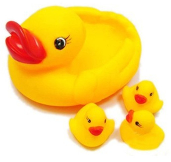 Cute Baby Girl Boy Bath Bathing Classic Toys Rubber Race Squeaky Ducks Set Yellow Sale