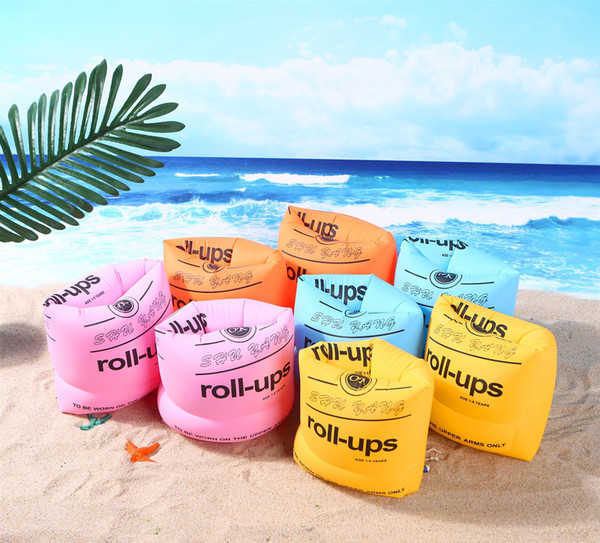 Kids Inflatable Float ArmS Ring 2019 Baby Girl Water Toys Solid color Swimming Accessories Children Outdoor Beach Toy Summer