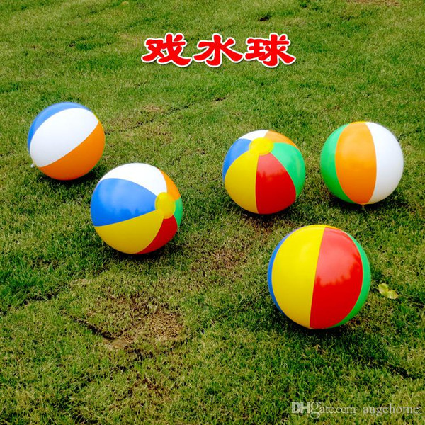 2015 Summer 23cm Beach ball Multi-colour outdoor beach ball Water sports balloon water toys Party a gift 50pcs free shipping