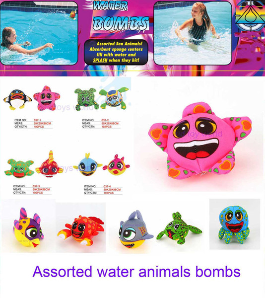 kid toys world Assorted water sea animals bombs water ball funny toys kid summer play game 